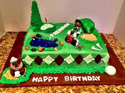 Golf Birthday Cake - Cake by Teresa Markarian