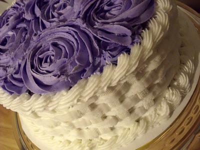 Basketweave Rose - Cake by Crystal