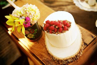 Rustic Raspberry Cake - Cake by Melissa