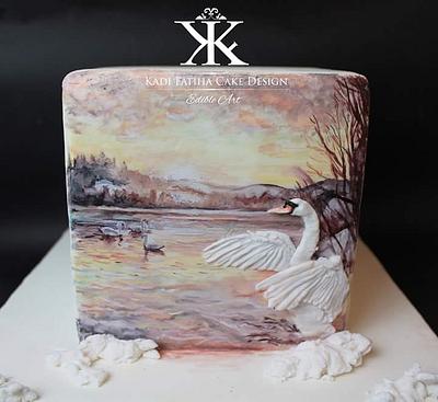 Swan  - Cake by Fatiha Kadi