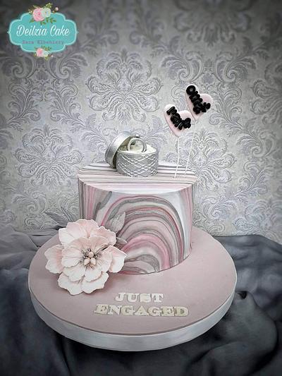 engagment cake  - Cake by Sara_Elbehiery