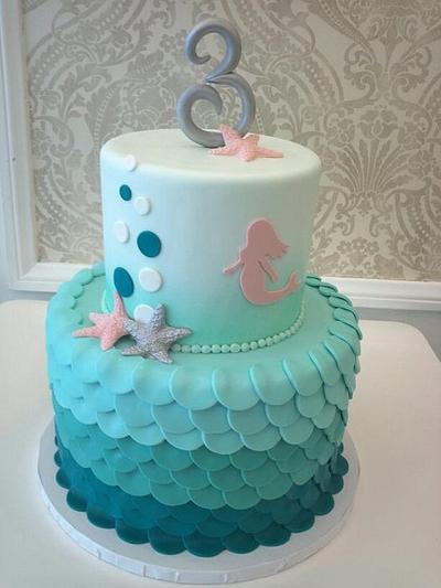 Ombre Mermaid Cake - Cake by Ester Siswadi