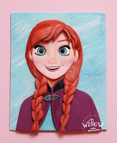 Anna, 2D fondant cake decoration  - Cake by Willow cake decorations