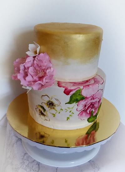 Hand painted cake - Cake by Savyscakes