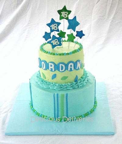 Blue and Green  - Cake by DeliciousDeliveries