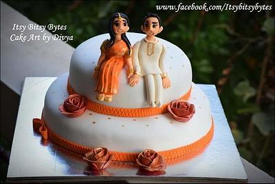 A Simple Wedding Cake - Cake by Divya Haldipur