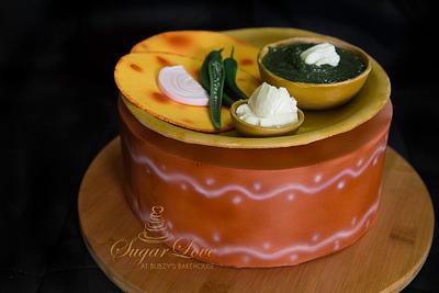 Indifoodcollaboration-Makki ki roti sarson ka saag - Cake by SugarLove at Bubzy's Bakehouse