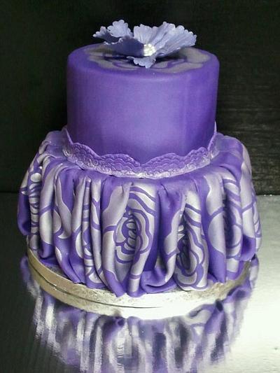 Purple & Silver Rose - Cake by Cake Creations by Trish
