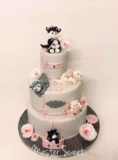 Kittens in party - Cake by Donatella Bussacchetti