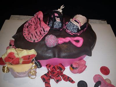 pink zebra baby shower - Cake by bjvscakes