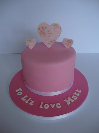 Patterned hearts birthday cake - Cake by Amy