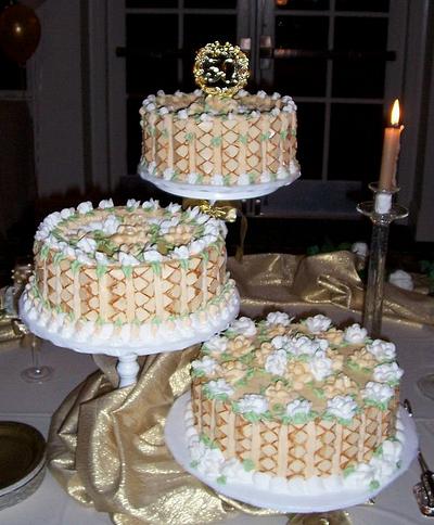 50th Wedding Anniversary Cake - Cake by Karen