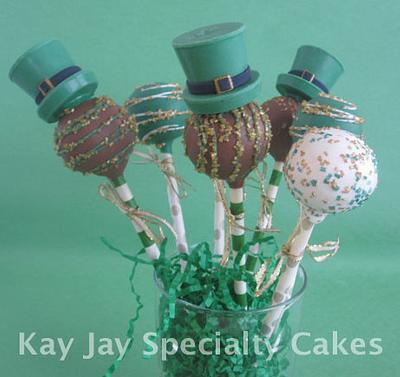 St. Patricks Day Cake Pops - Cake by Kimberley Jemmott