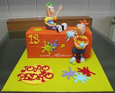 Phineas & Ferb - Cake by Isabel Sousa