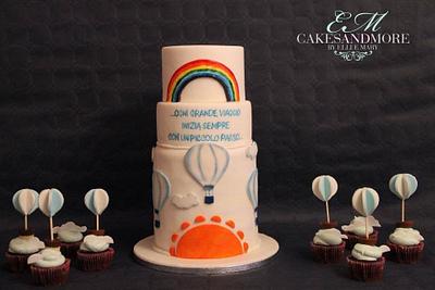 Hot air balloon cake and cupcakes  - Cake by Elli & Mary