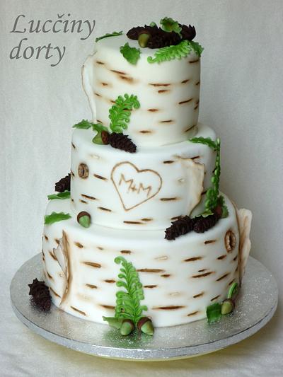 Birch Wedding Cake - Cake by Lucyscakes