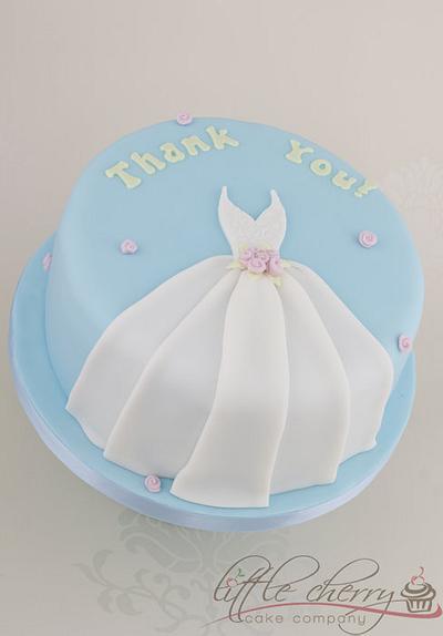 Thank-you Wedding Dress cake - Cake by Little Cherry
