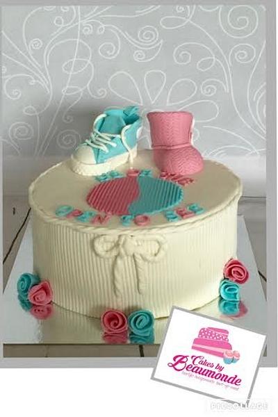 Gender reveal - Cake by Cakes by Beaumonde