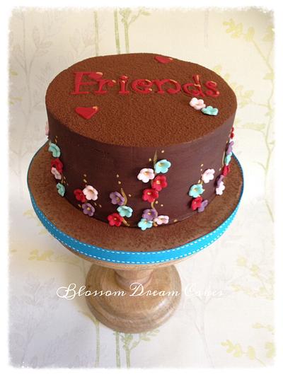 Simple ganache for Friends - Cake by Blossom Dream Cakes - Angela Morris