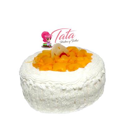 Torta fría de melocotón - Cake by Tata Postres y Tortas