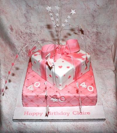 Pink Parcels, Ribbon and Bows - Cake by Carol Vaughan