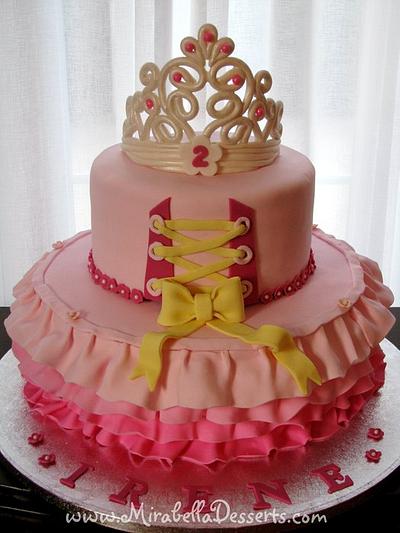 Princess dress cake with tiara - Cake by Mira - Mirabella Desserts