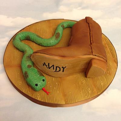 There's a Snake in my Boot - a Toy story 20yr collaboration  - Cake by Daisycupcake