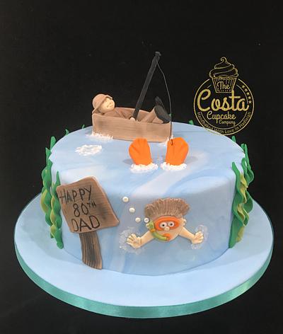 Fisherman & swimmer cake  - Cake by Costa Cupcake Company
