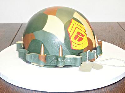 Camo Helmet - Cake by Ann-Marie Youngblood