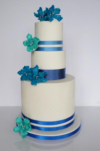 Blue, Blue, Electric Blue. - Cake by Kickshaw Cakes