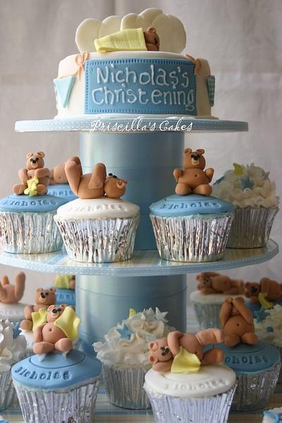 Christening cupcakes - Cake by Priscilla's Cakes