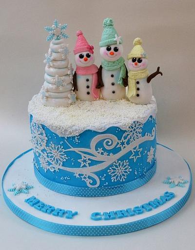 Snowgirls!  - Cake by Karen Keaney