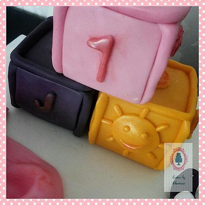Baby blocks, blanket and pacifier - Cake by Take a Bite