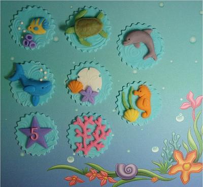Under The Sea Cupcake Toppers - Cake by Toni (White Crafty Cakes)