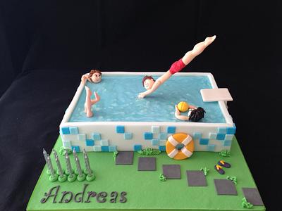 Pool party cake - Cake by Galatia