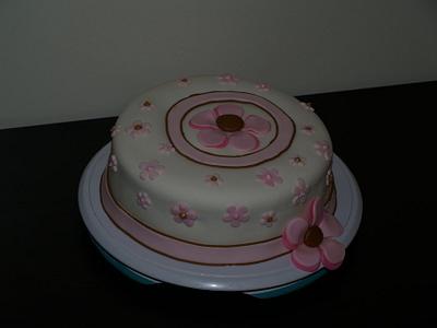 Pink flowers - Cake by kira