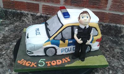 Police car cake for Jack - Cake by Karen's Kakery