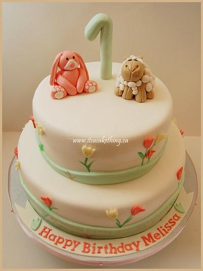 Bunny & Lamb Birthday - Cake by It's a Cake Thing 