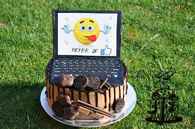 Chocolatte cake with notebook - Cake by ZuzanaL