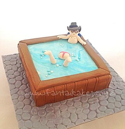 Hot tub party - Cake by Fantail Cakes