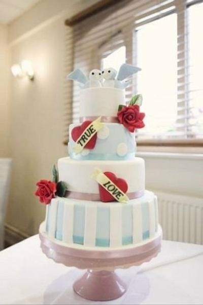 My baby brothers wedding cake - Cake by Bethany - The Vintage Rose Cake Company
