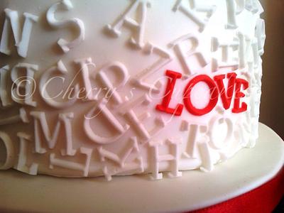 L-O-V-E Wedding Cake - Cake by Cherry's Cupcakes