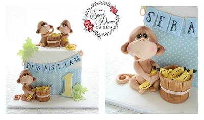 Cheeky Monkey 1st Birthday - Cake by My Sweet Dream Cakes