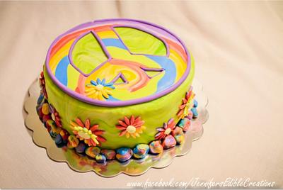 Groovy  - Cake by Jennifer's Edible Creations