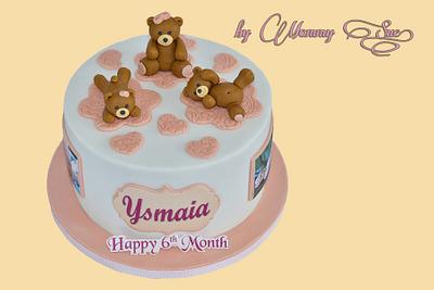 Peach and Bear - Cake by Mommy Sue