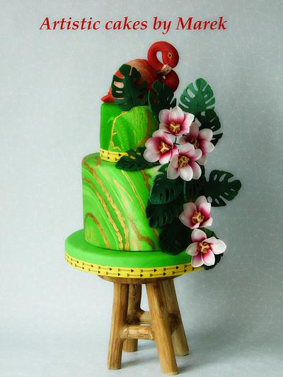 Birthday flamingo cake - Cake by Marek