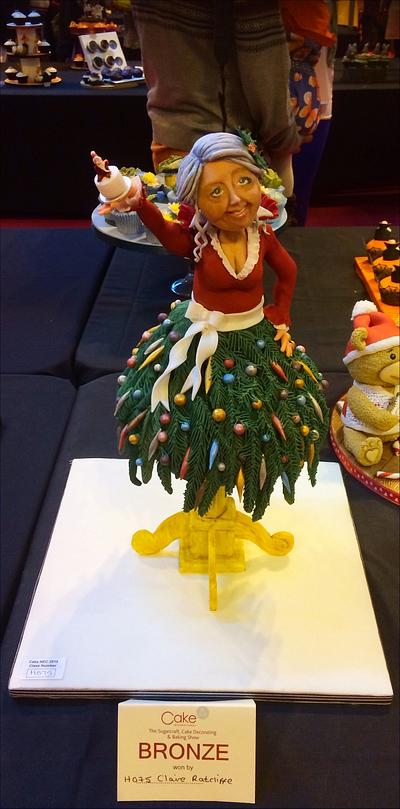 Christmas lady cake - Cake by Claire Ratcliffe