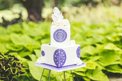 Purple Bohemian Wedding - Cake by Heather Nicole Chitty