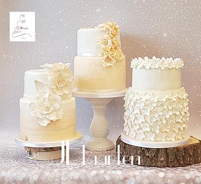wedding cake trio - Cake by Judith-JEtaarten