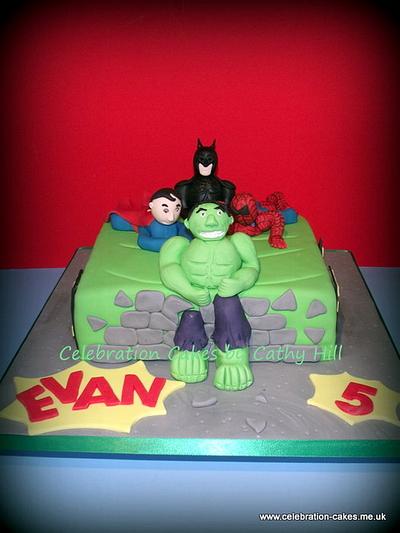 The Hulk Ruins Birthday Cake  - Cake by Celebration Cakes by Cathy Hill